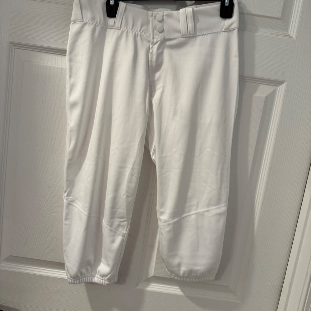 Softball Knicker Pants Womens Medium White Mesh Inset Athletic DSE-SB100A-S02